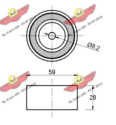 AUTOKIT 03.452 - Обводной ролик ГРМ