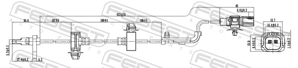 FEBEST 03606-008 - Датчик АБС (ABS)