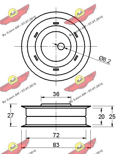 AUTOKIT 03.80397 - Натяжной ролик ГРМ