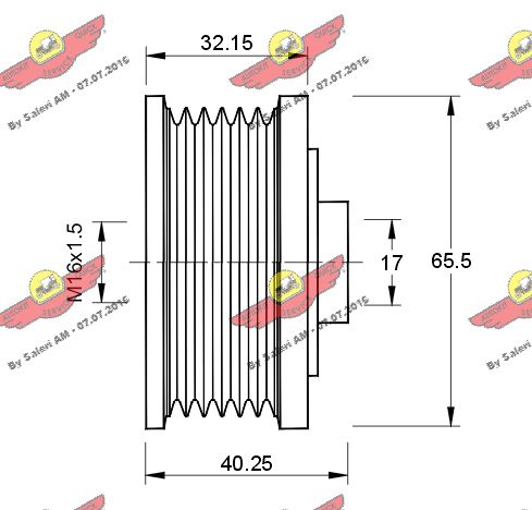 AUTOKIT 03.80522/C - Шкив генератора