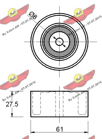 AUTOKIT 03.80812 - Обводной ролик ГРМ