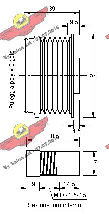 AUTOKIT 03.81435 - Шкив генератора