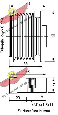 AUTOKIT 03.81493 - Шкив генератора