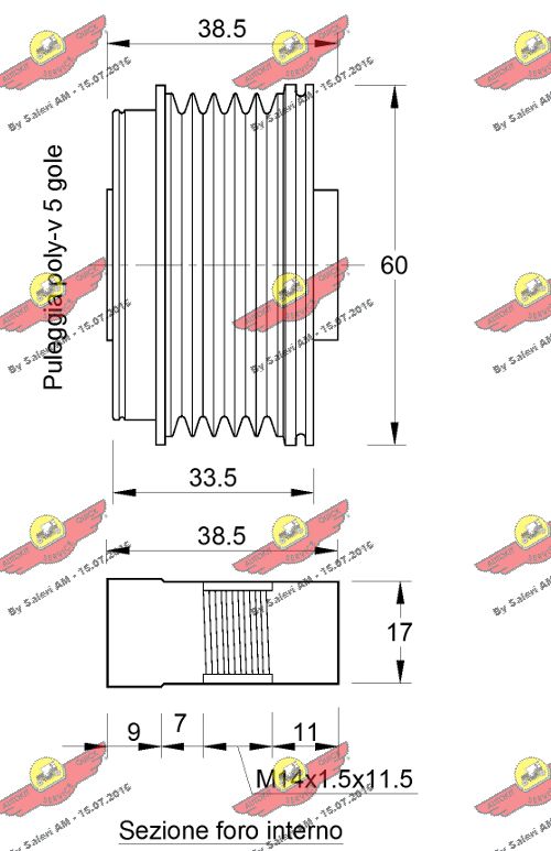 AUTOKIT 03.82030 - Шкив генератора