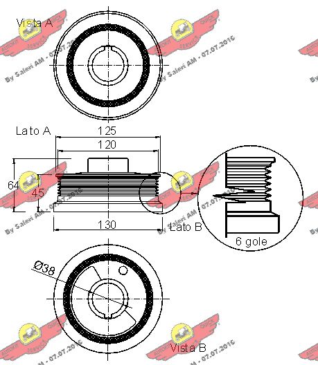 AUTOKIT 03.90044 - Шкив коленвала