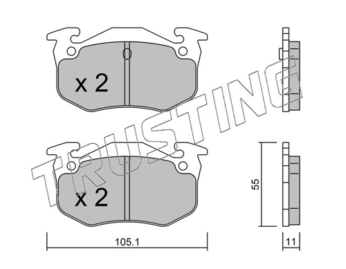 TRUSTING 040.0 - Тормозные колодки 