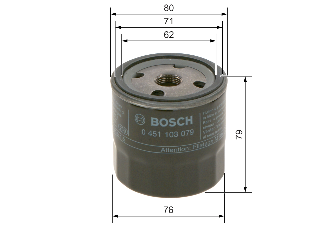 BOSCH 0 451 103 204 - Масляный фильтр