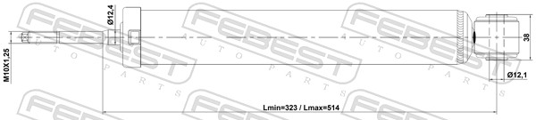 FEBEST 05110-005R - Амортизатор