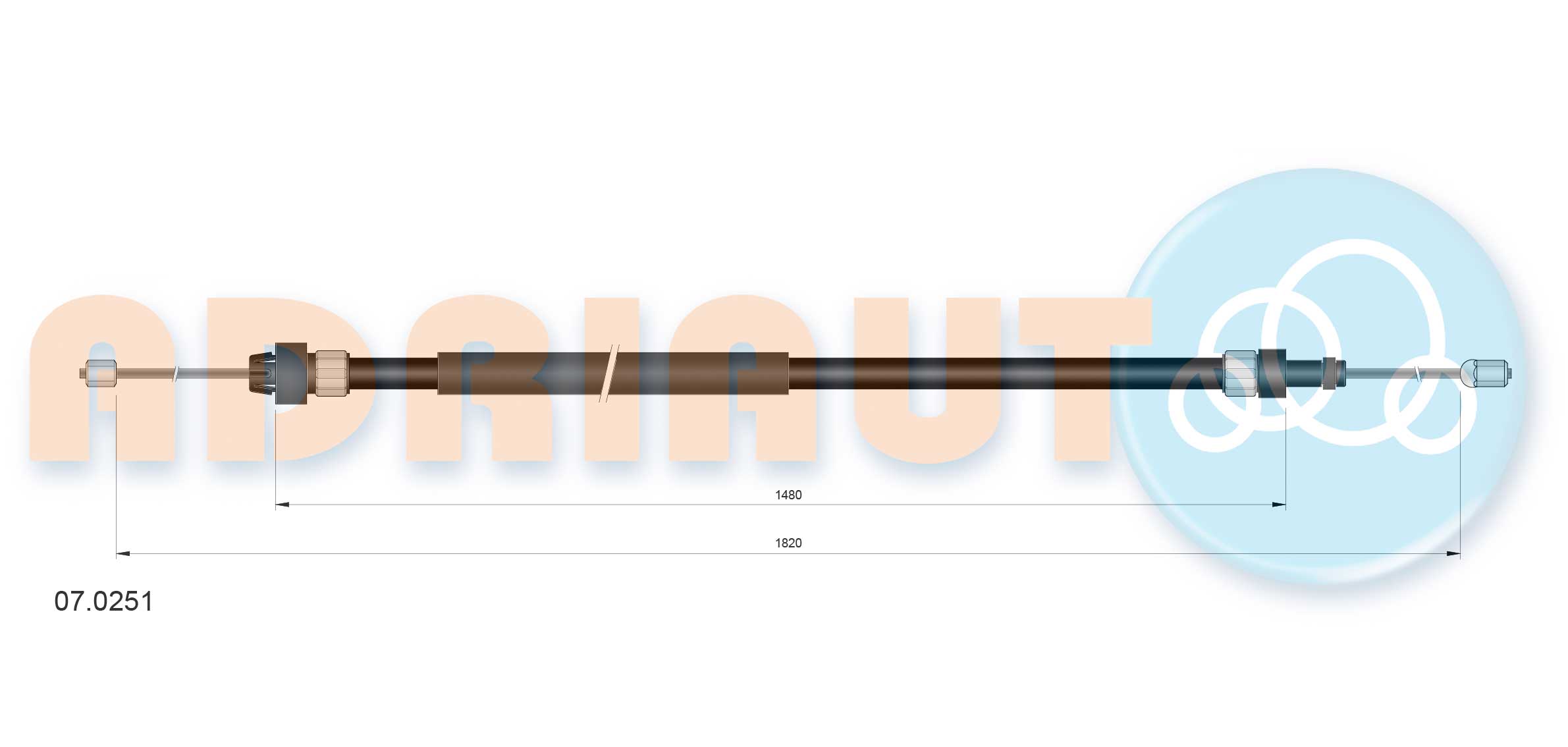ADRIAUTO 07.0251 - Трос ручника