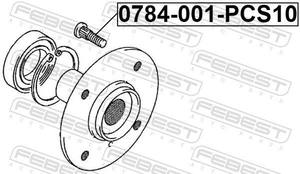 FEBEST 0784-001-PCS10 - Шпилька