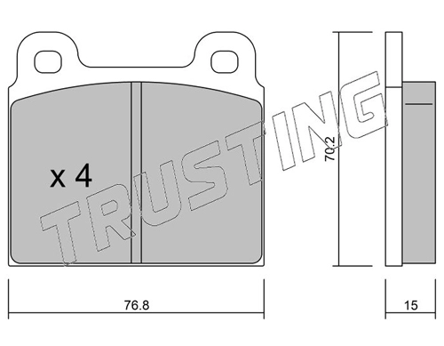 TRUSTING 080.1 - Тормозные колодки 