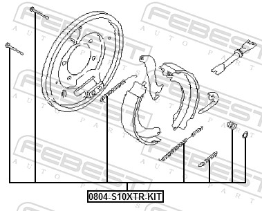 FEBEST 0804-S10XTR-KIT - Ремкомплект барабанных колодок