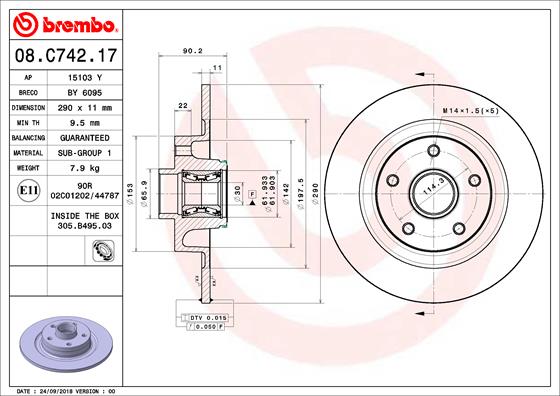 Тормозной диск PRIME LINE - With Bearing Kit