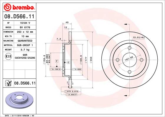 Тормозной диск PRIME LINE - UV Coated