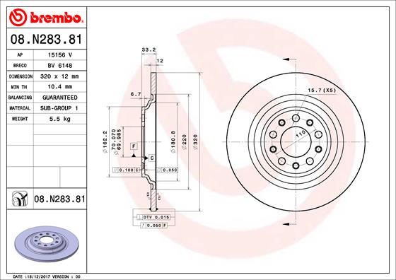Тормозной диск PRIME LINE - UV Coated