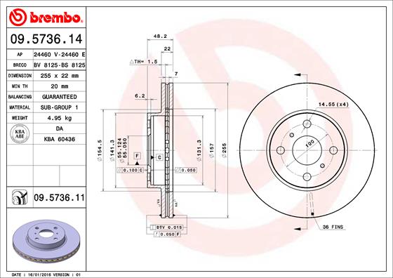 Тормозной диск PRIME LINE - UV Coated