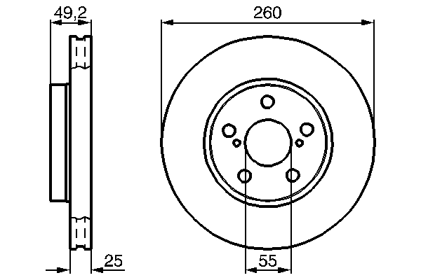 BOSCH 0 986 478 451 - Тормозные диски