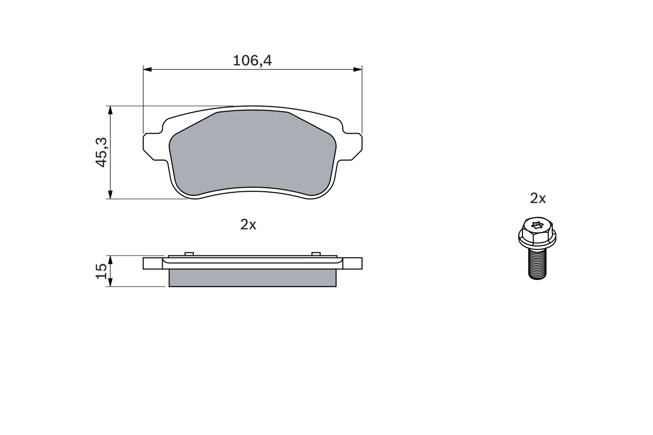 BOSCH 0 986 494 723 - Тормозные колодки 
