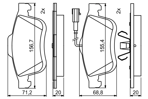 BOSCH 0 986 494 795 - Тормозные колодки 