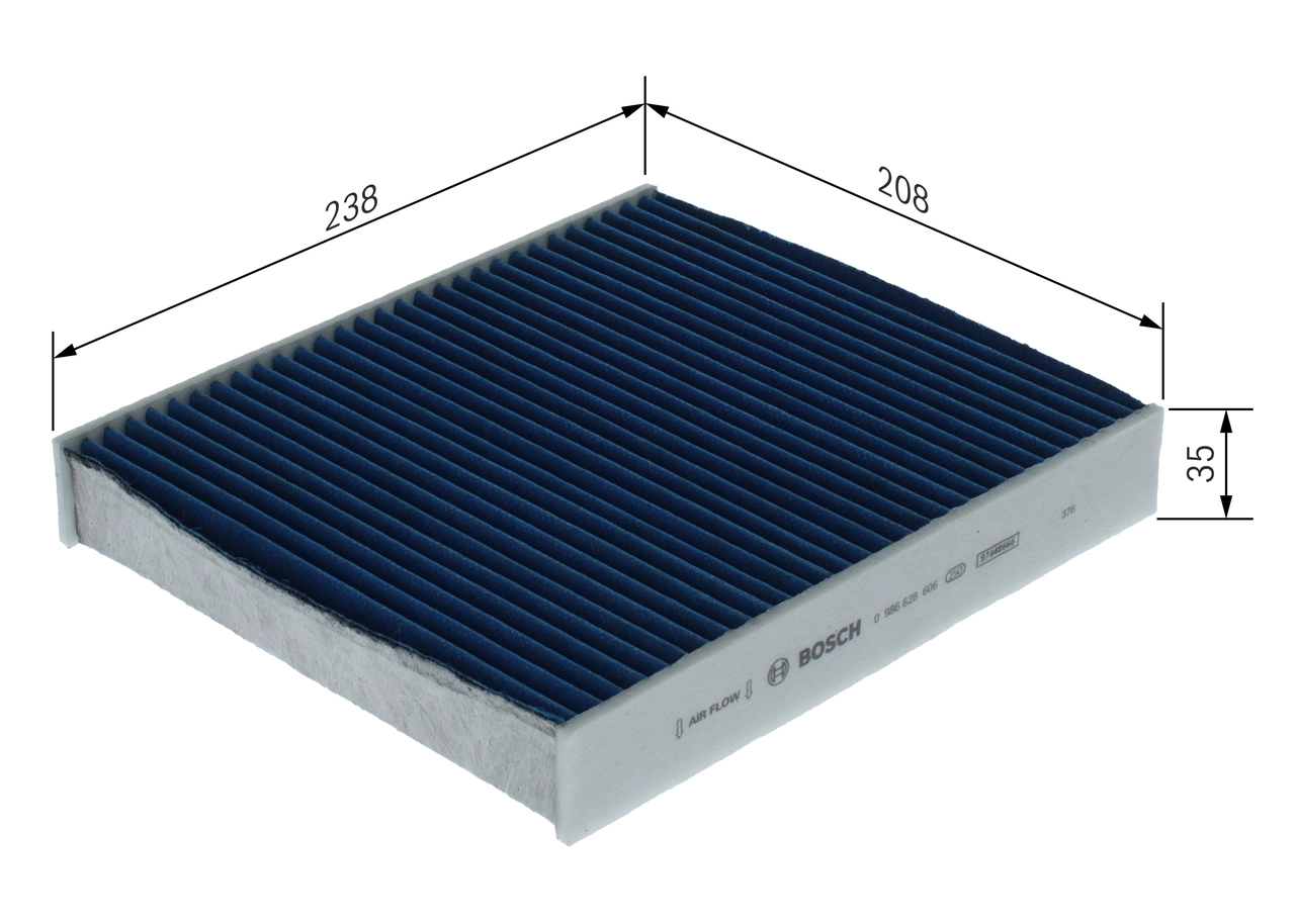 BOSCH 0 986 628 606 - Фильтр, воздух во внутренном пространстве ФИЛЬТР+pro
