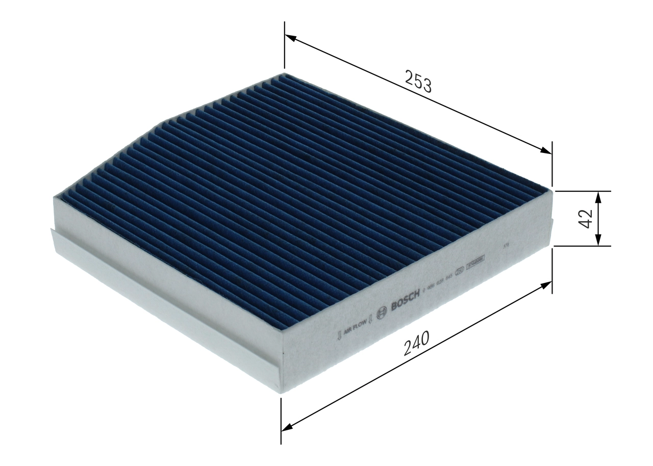 BOSCH 0 986 628 645 - Фильтр, воздух во внутренном пространстве ФИЛЬТР+pro