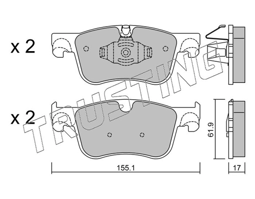 TRUSTING 1000.0 - Тормозные колодки 