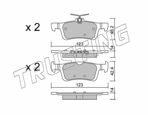 TRUSTING 1002.1 - Тормозные колодки 
