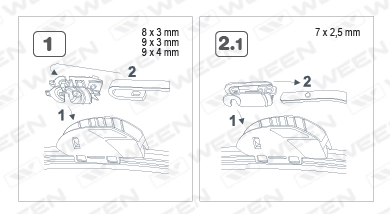 WEEN 100-6016 - Щетка стеклоочистителя Shimo