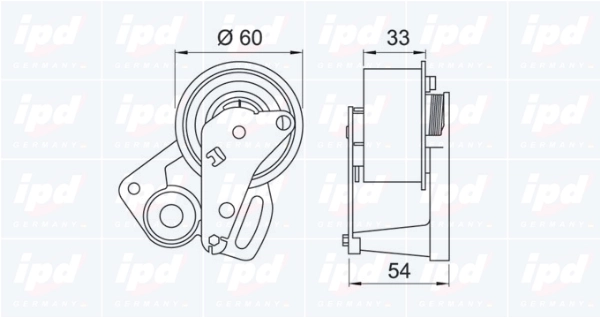 IPD 10-1002 - Натяжной ролик ГРМ