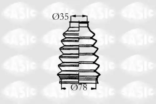 SASIC 4003457 - к-кт пыльника ШРУСа наружного