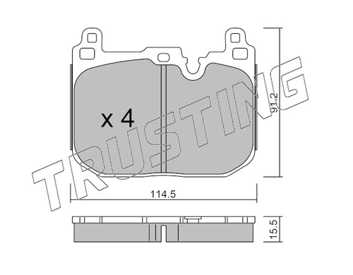 TRUSTING 1039.4 - Тормозные колодки 