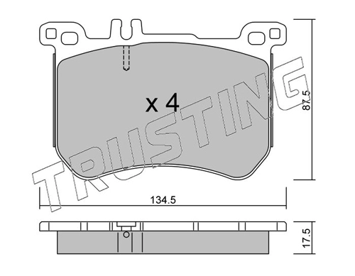 TRUSTING 1045.0 - Тормозные колодки 