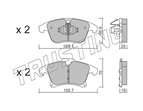 TRUSTING 1063.1 - Тормозные колодки 