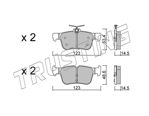 TRUSTING 1064.2 - Тормозные колодки 