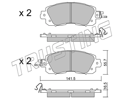 TRUSTING 1080.0 - Тормозные колодки 