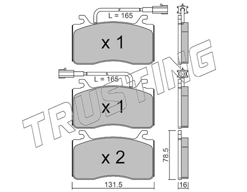 TRUSTING 1100.0 - Тормозные колодки 