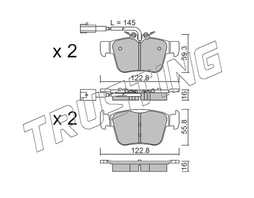 TRUSTING 1101.0 - Тормозные колодки 
