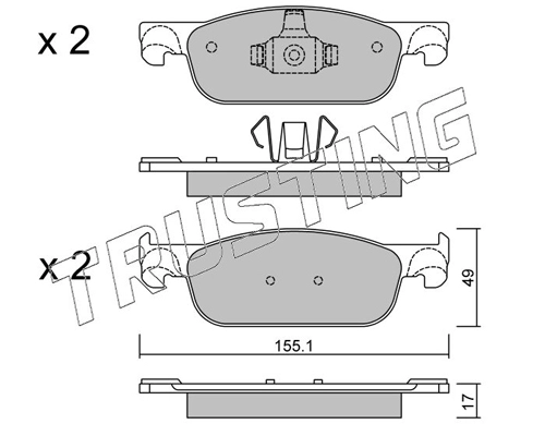 TRUSTING 1109.0 - Тормозные колодки 