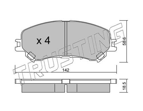 TRUSTING 1111.0 - Тормозные колодки 