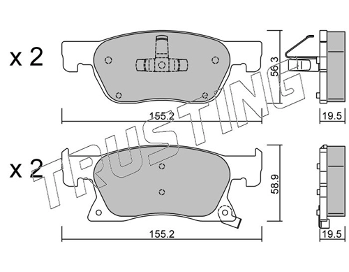 TRUSTING 1114.0 - Тормозные колодки 