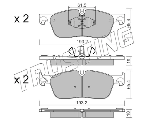 TRUSTING 1123.0 - Тормозные колодки 
