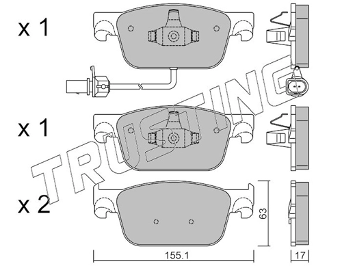 TRUSTING 1125.0 - Тормозные колодки 