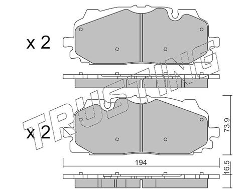 TRUSTING 1128.0 - Тормозные колодки 