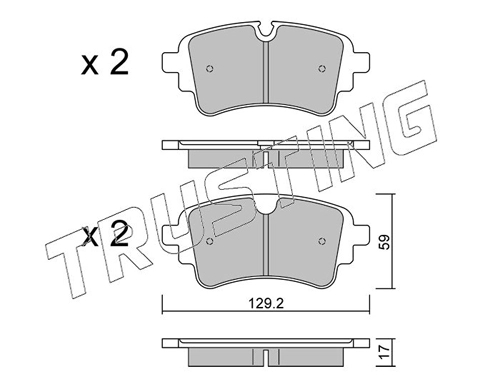 TRUSTING 1129.1 - Тормозные колодки 