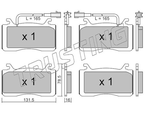 TRUSTING 1141.0 - Тормозные колодки 