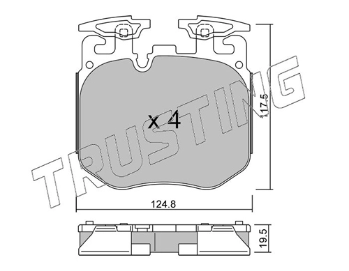 TRUSTING 1147.0 - Тормозные колодки 