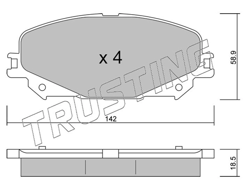 TRUSTING 1176.0 - Тормозные колодки 