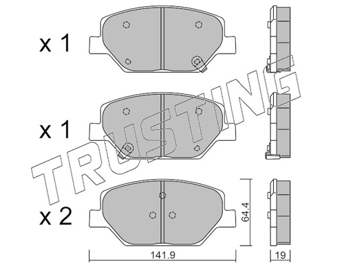 TRUSTING 1178.0 - Тормозные колодки 