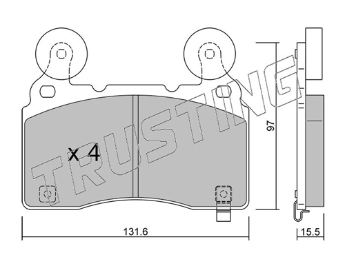 TRUSTING 1179.1 - Тормозные колодки 