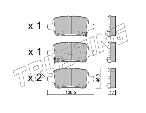 TRUSTING 1180.0 - Тормозные колодки 